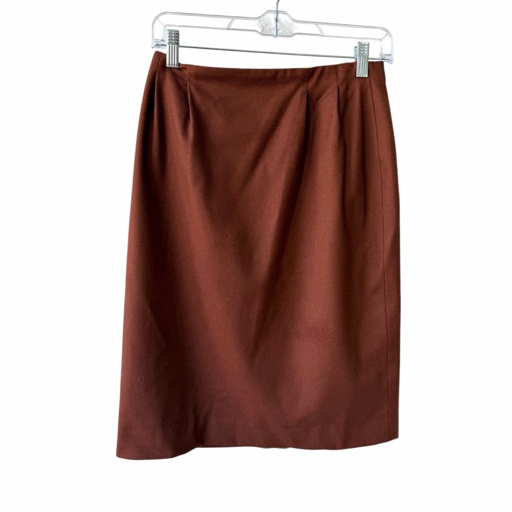 Retro‎ 1970’s Pendleton 100% Virgin Wool   Brown Pencil Skirt Made in USA Size 8